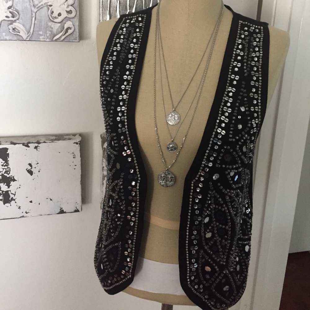 Beaded MNG Suit Vest